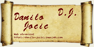 Danilo Jocić vizit kartica